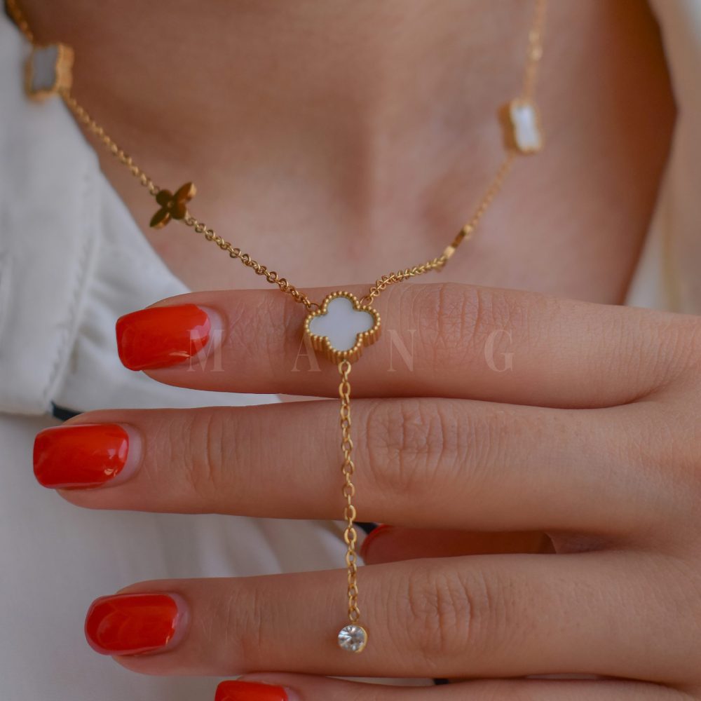 گردنبند ونکلیف سفید