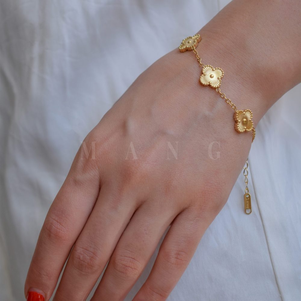 دستبند طرح ونکلیف طلایی