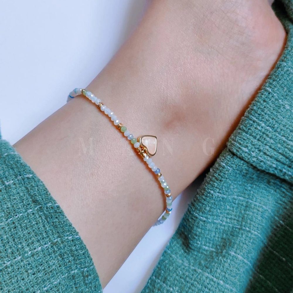 گردنبند مرواریدی طرح قلب