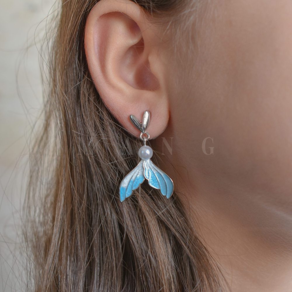 گوشواره میناکاری دم وال