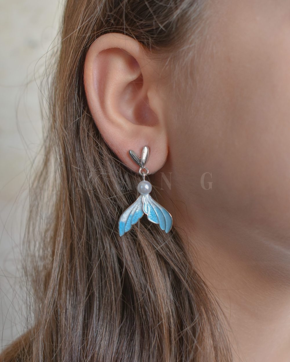 گوشواره میناکاری دم وال