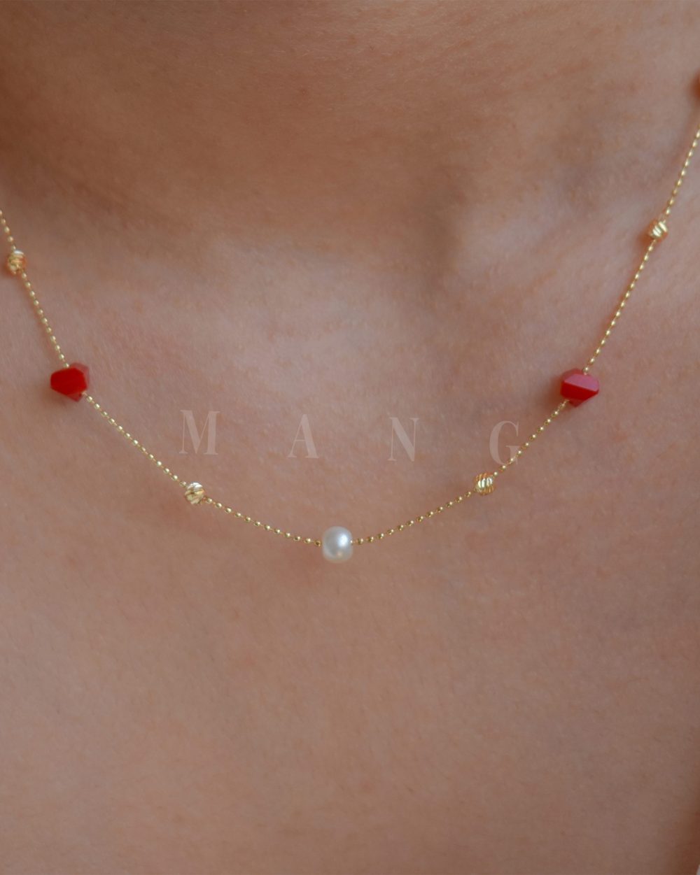 گردنبند طرح مروارید