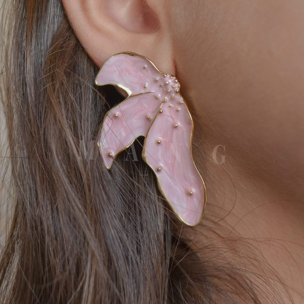 گوشواره میناکاری طرح گل