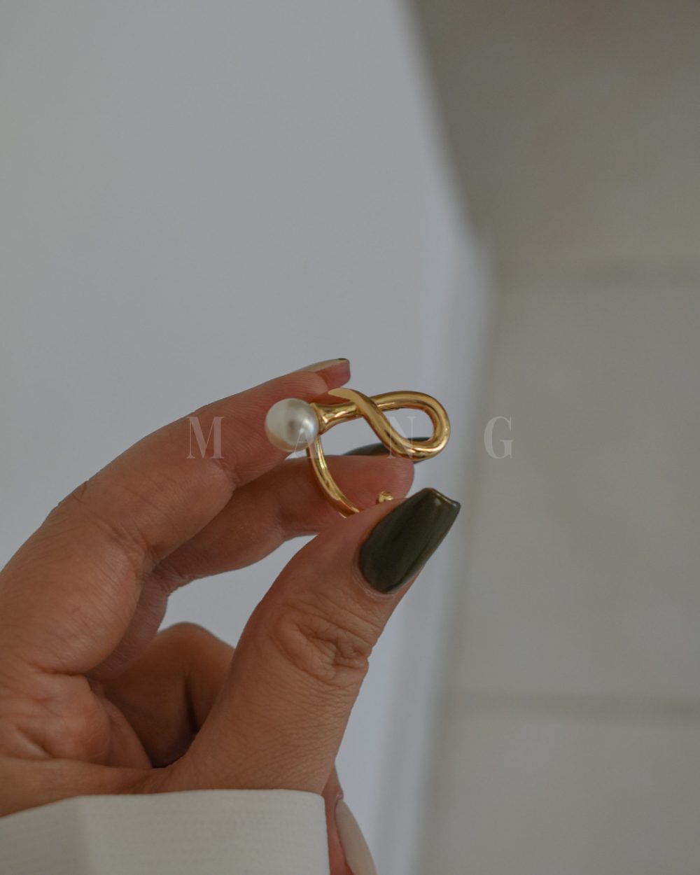 انگشتر طرح مروارید