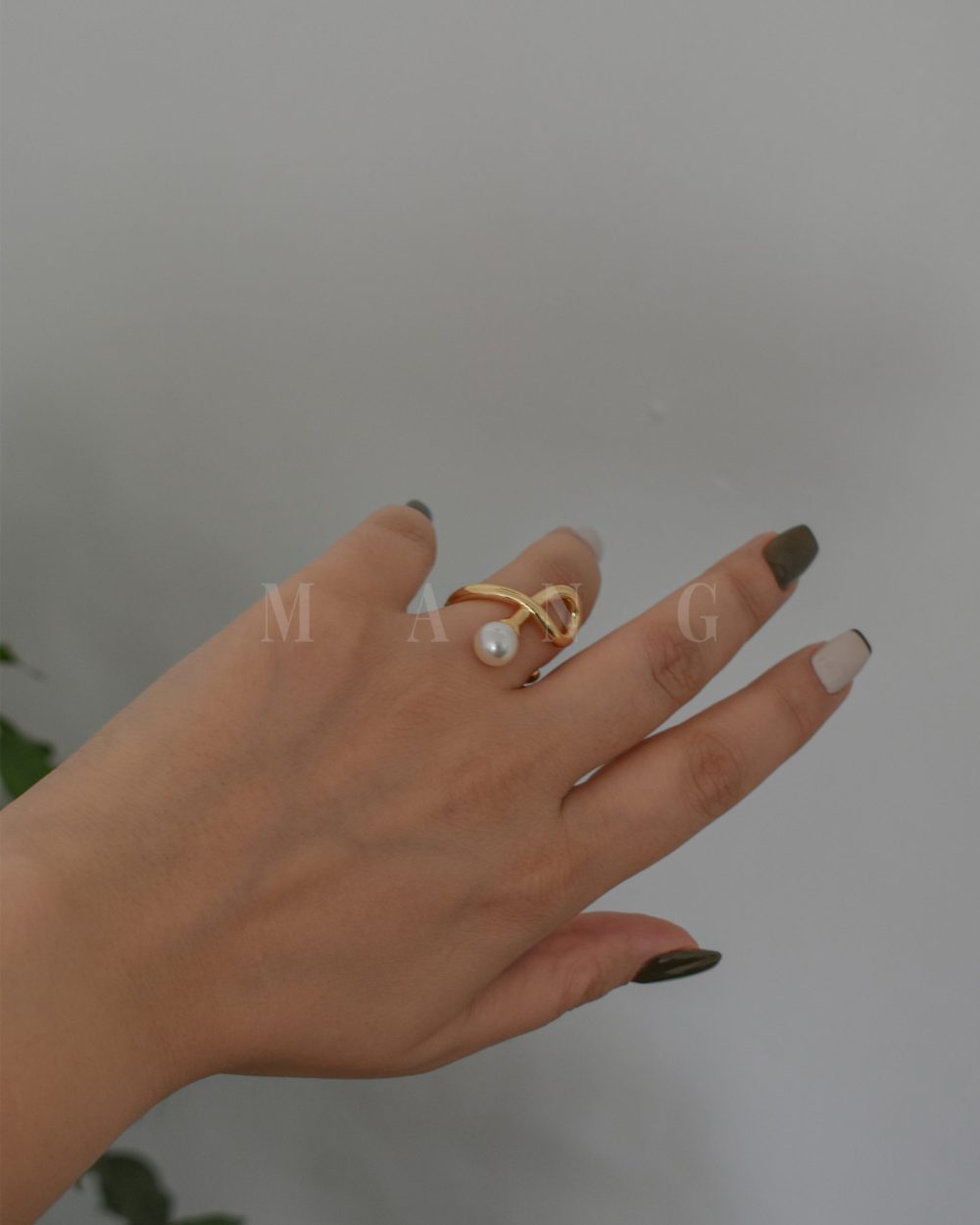 انگشتر طرح مروارید