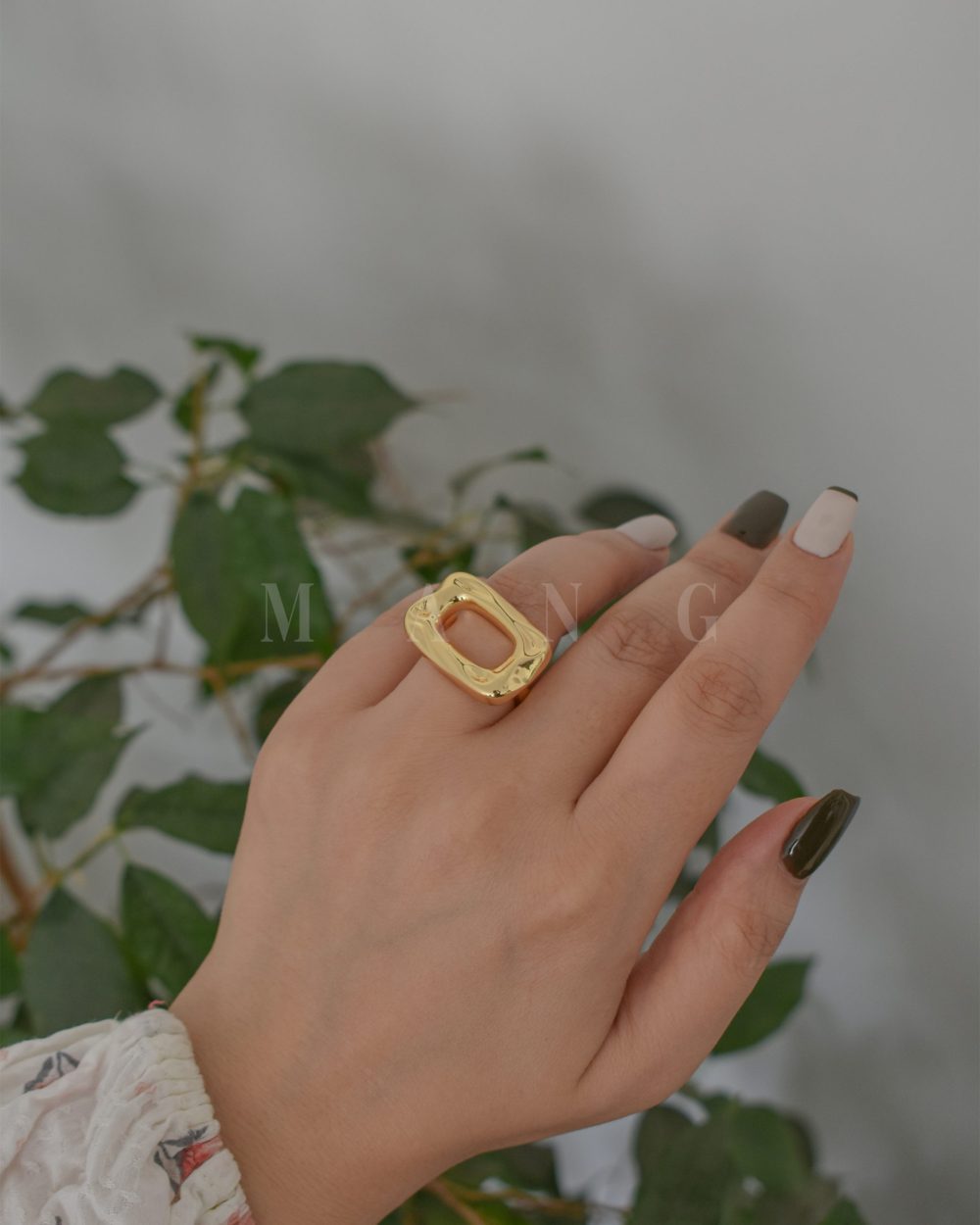 انگشتر مستطیل توخالی