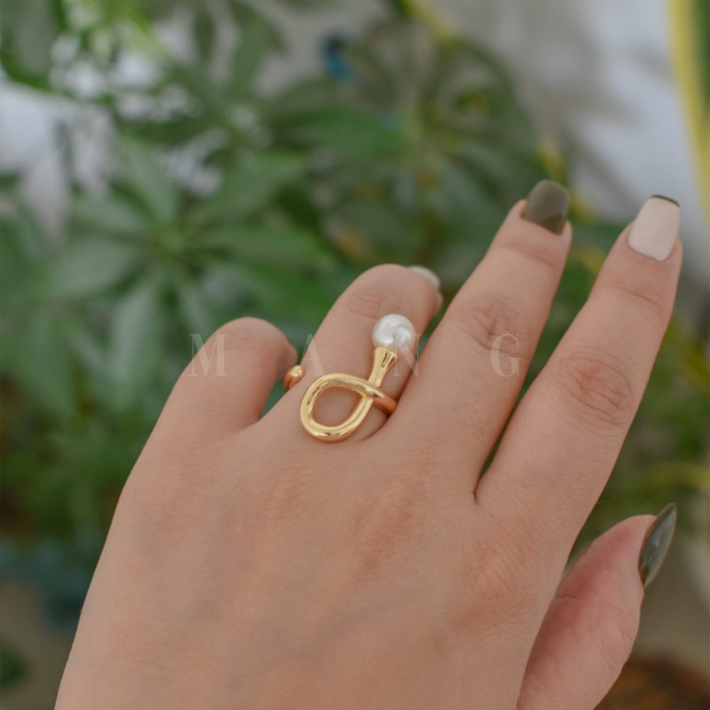 انگشتر طرح مروارید