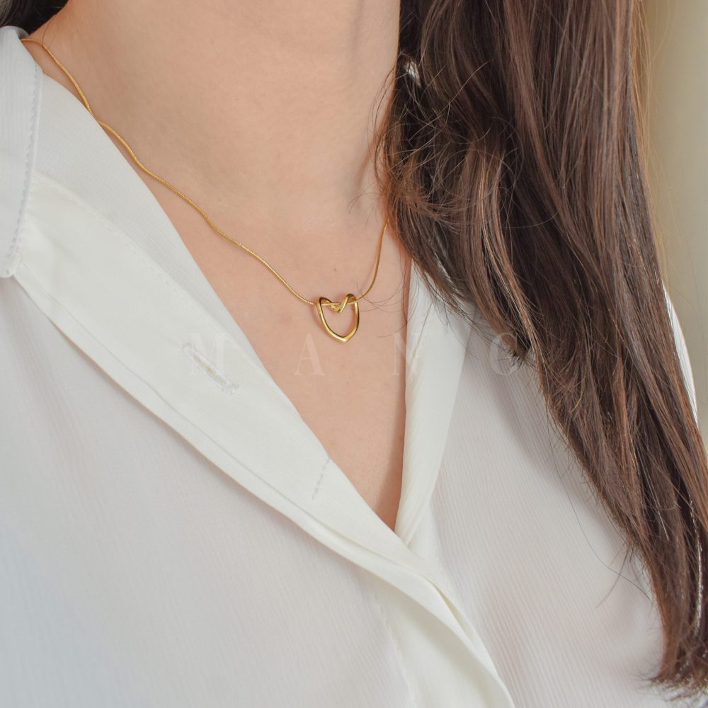 گردنبند طرح قلب توخالی