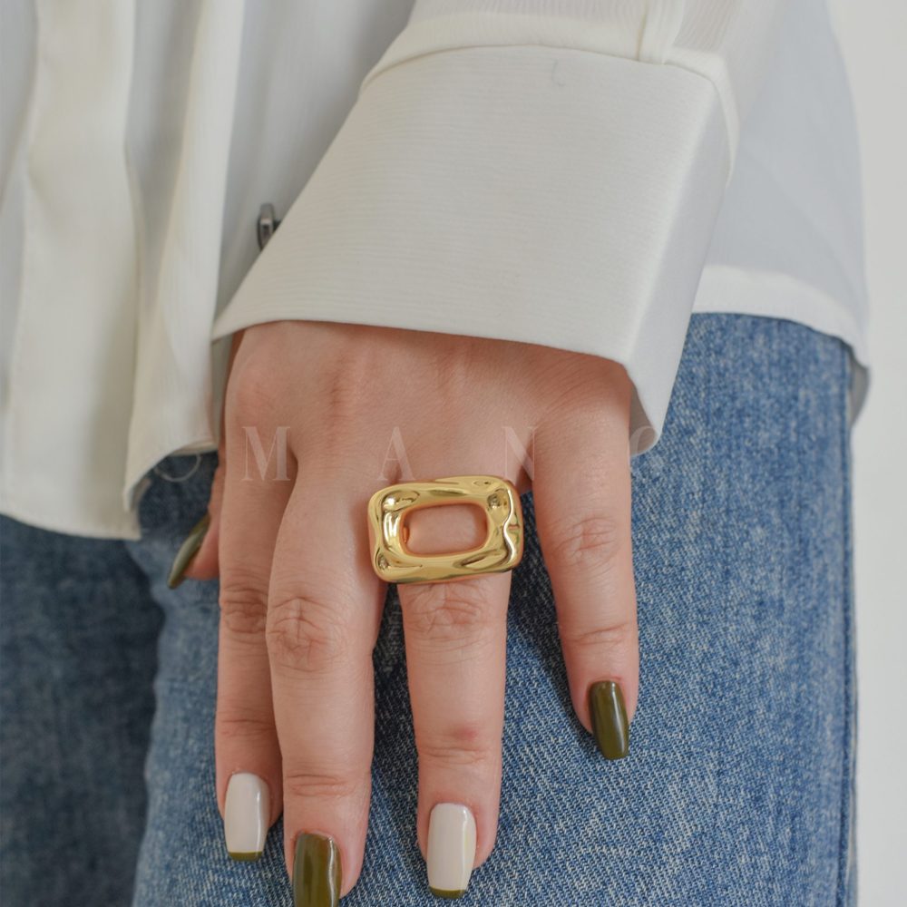 انگشتر مستطیل توخالی