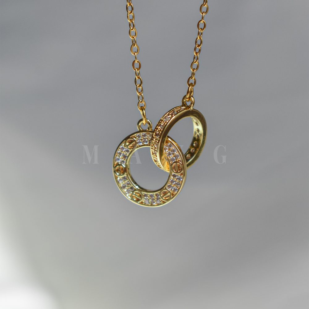 گردنبند کارتیه طلایی – استیل درجه یک، ضدحساسیت و بدون تغییر رنگ