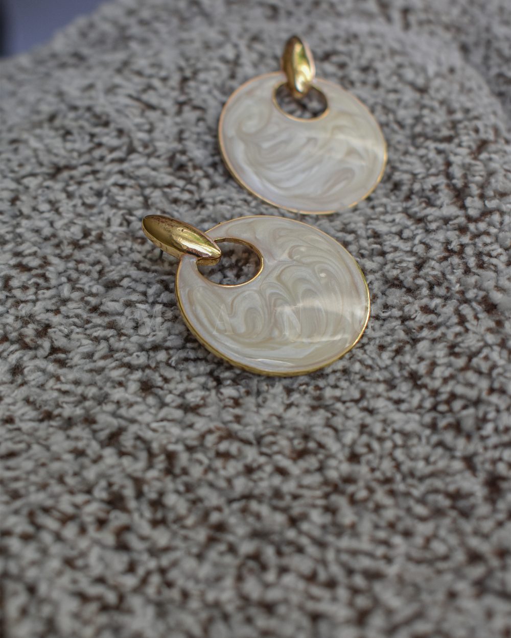 گوشواره دایره میناکاری – آبکاری رادیوم درجه یک