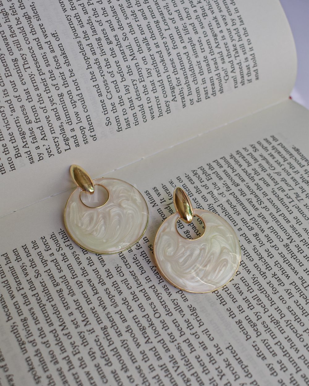 گوشواره دایره میناکاری – آبکاری رادیوم درجه یک