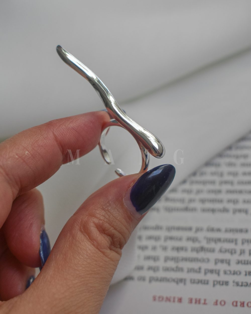 انگشتر طرح موج