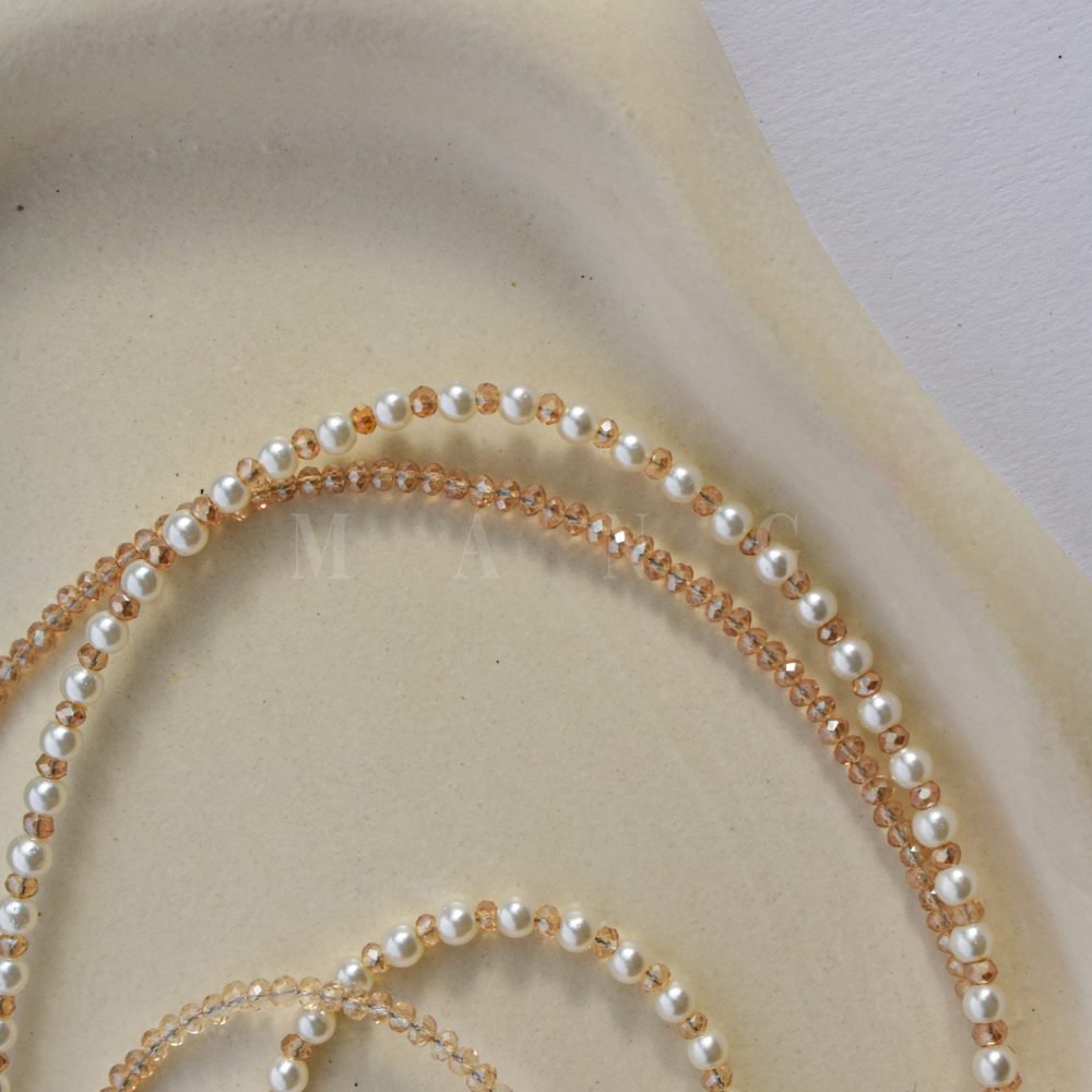 ست دولاین مروارید و کریستال